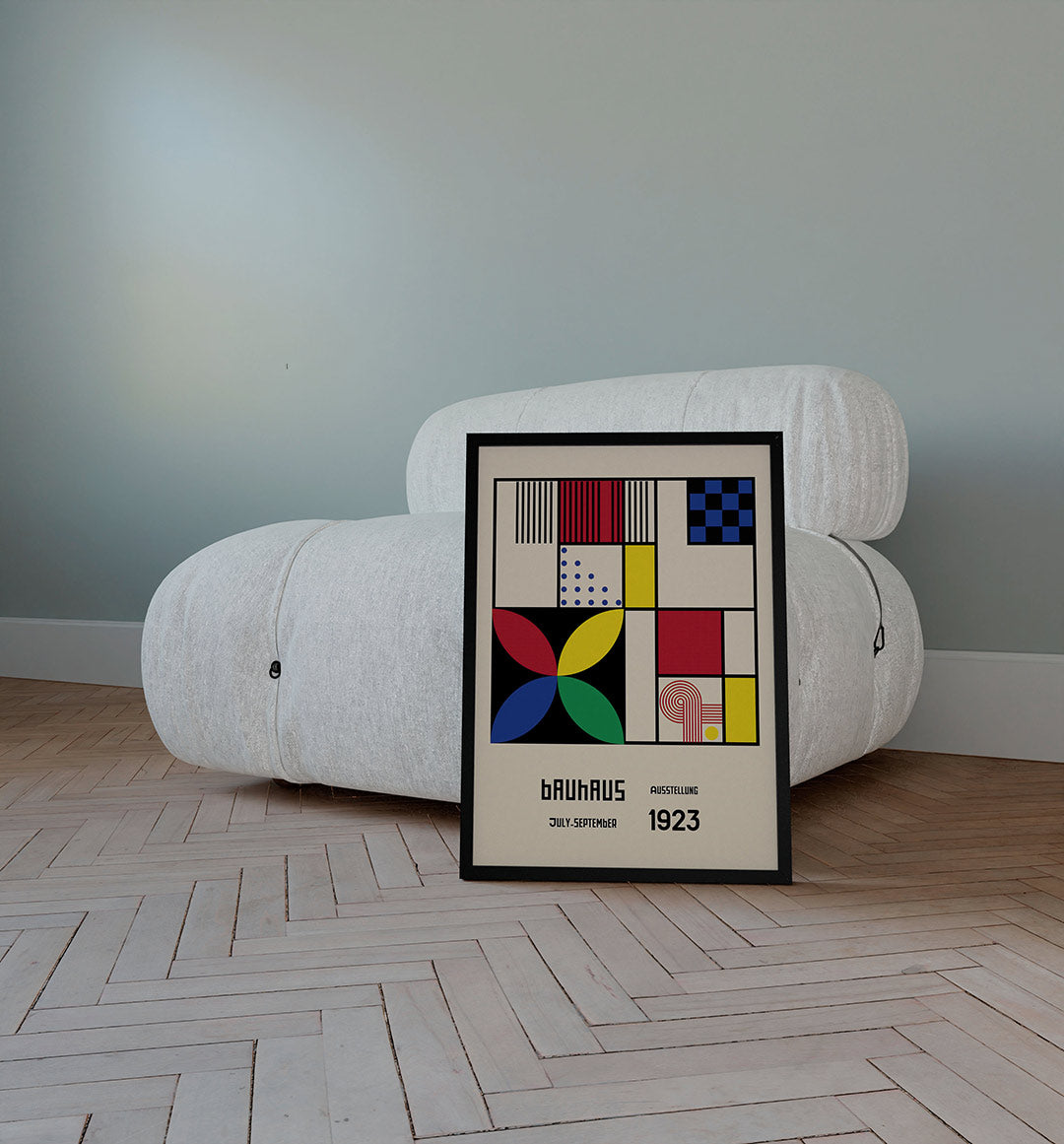 Vorm en kleur – staande Bauhaus poster voor aan de muur