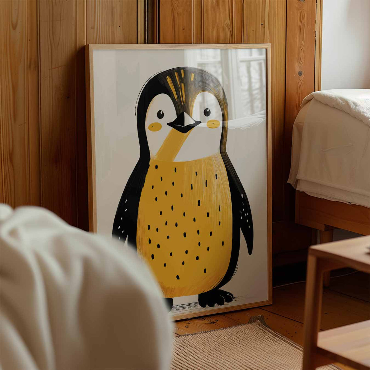 Schattige Pinguïn Illustratie – kinderposter in staand formaat