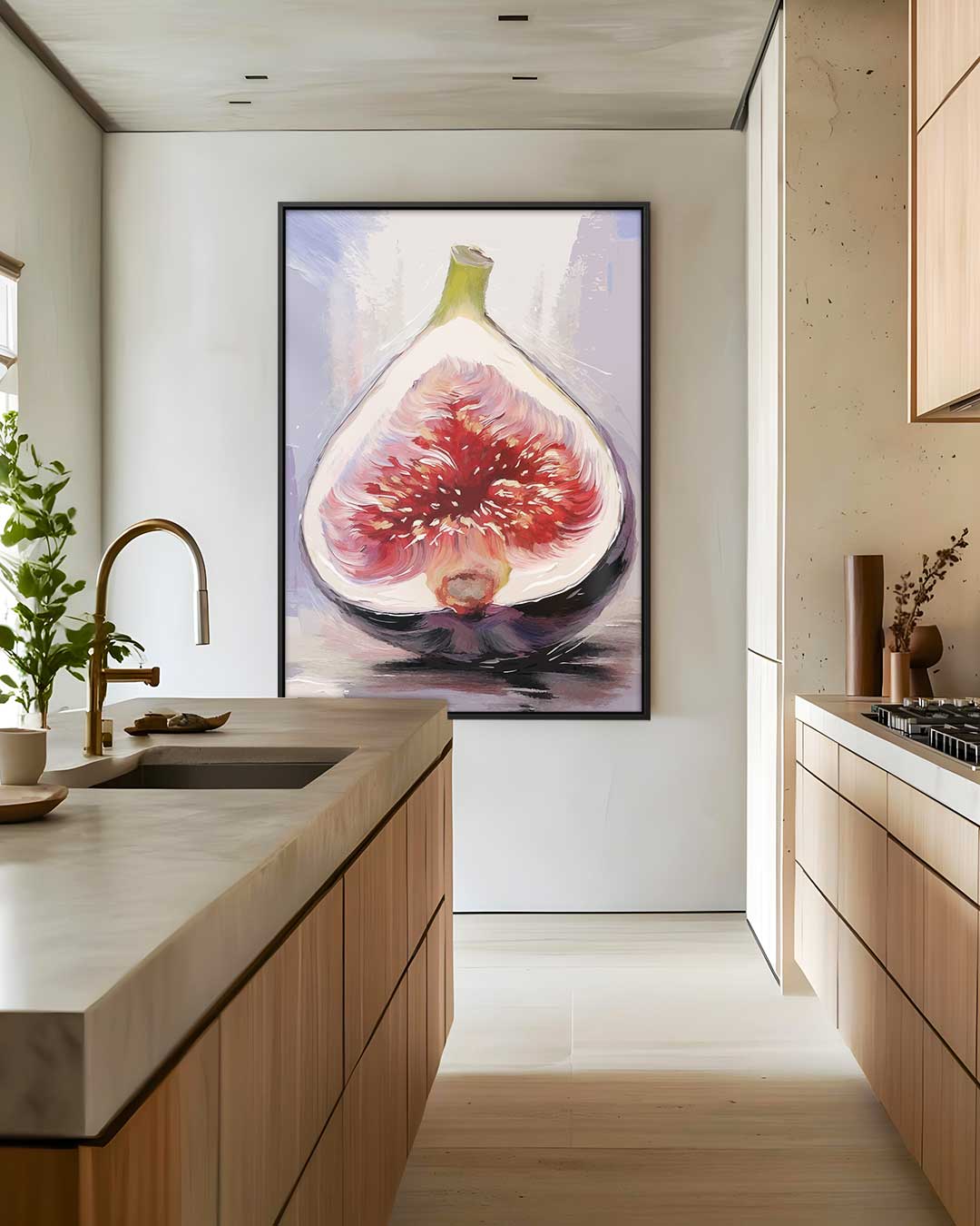 Vibrant Vijgenschilderij – staand kunstwerk voor modern interieur