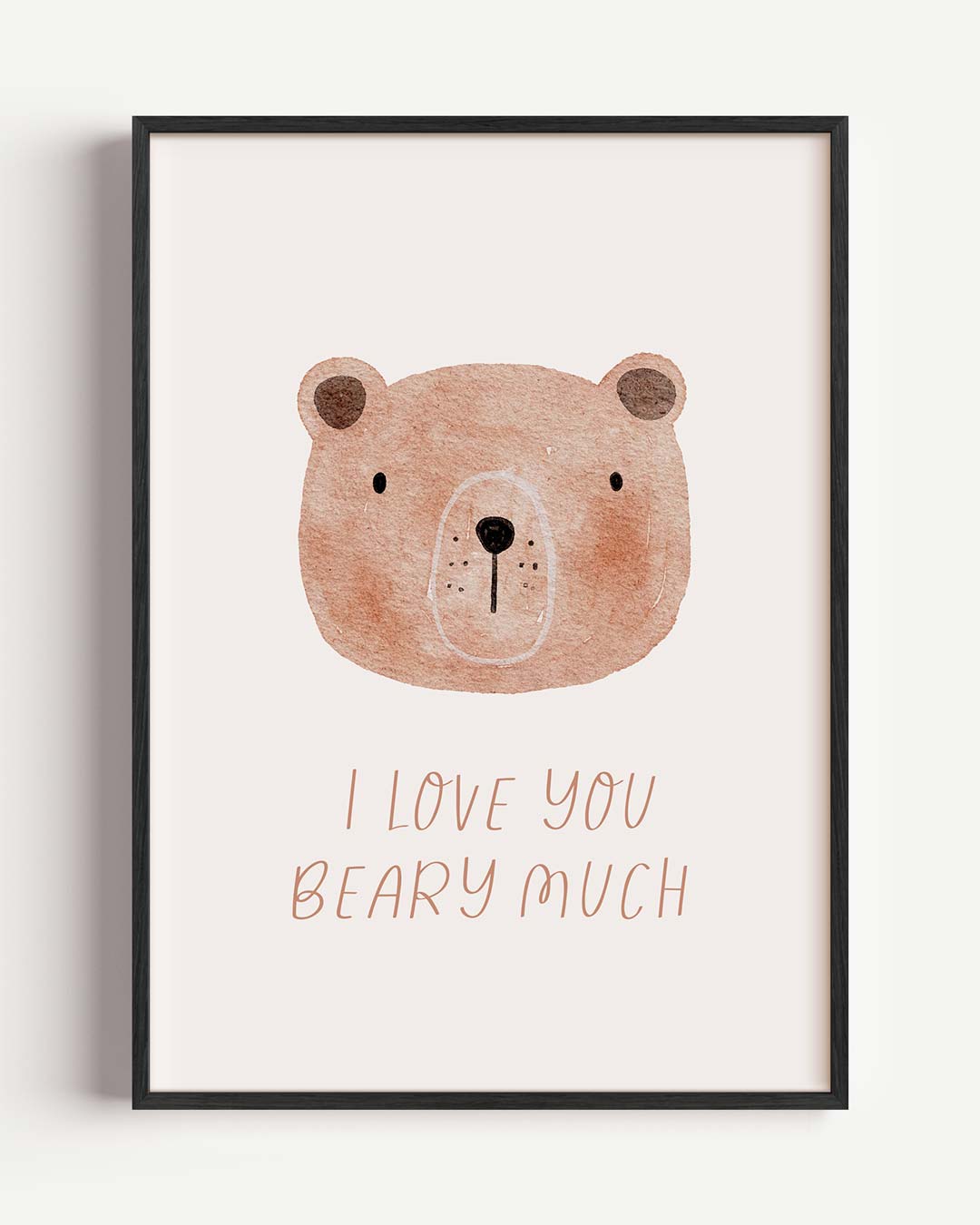 Schattige Beertje – kids portret poster als wanddecoratie