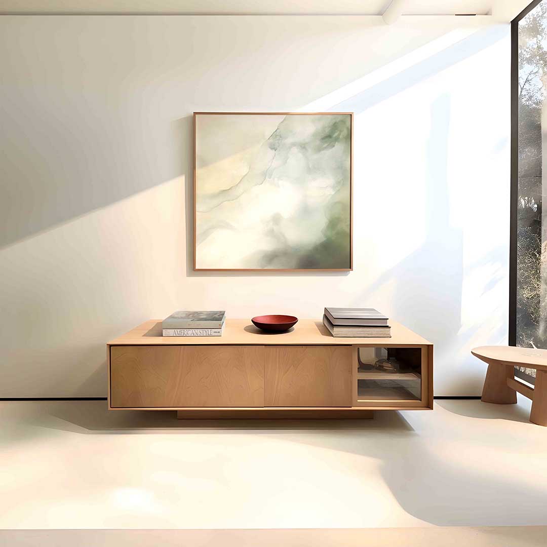 Abstracte wolken – vierkante abstracte wanddecoratie van WallArtistic
