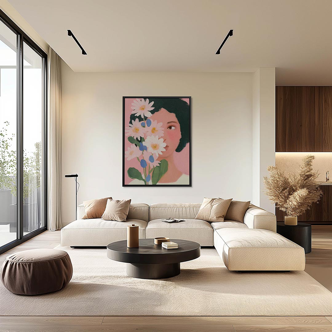 Bloemenportret – staand wanddecoratie kunstwerk