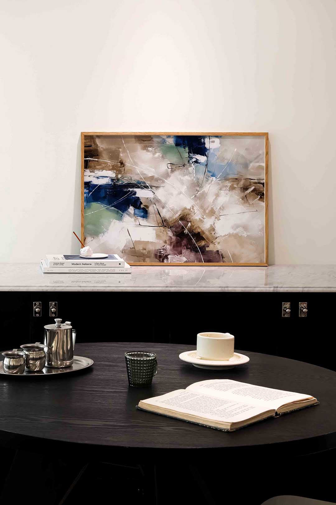 Abstracte vormen – abstracte poster in liggend formaat