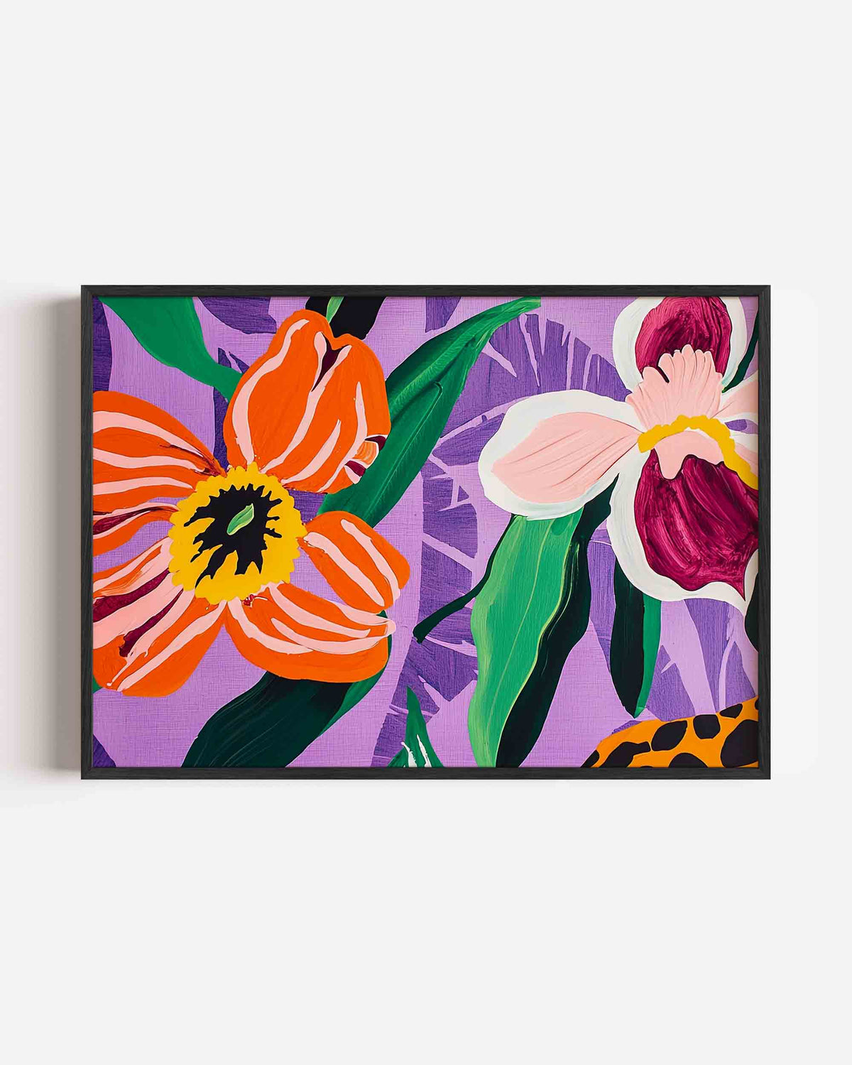 Bloemen en bladeren – jungle landscape poster als wanddecoratie