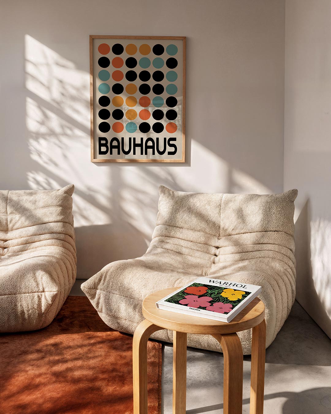 Ovale ritmiek – geometrische Bauhaus poster in staand formaat