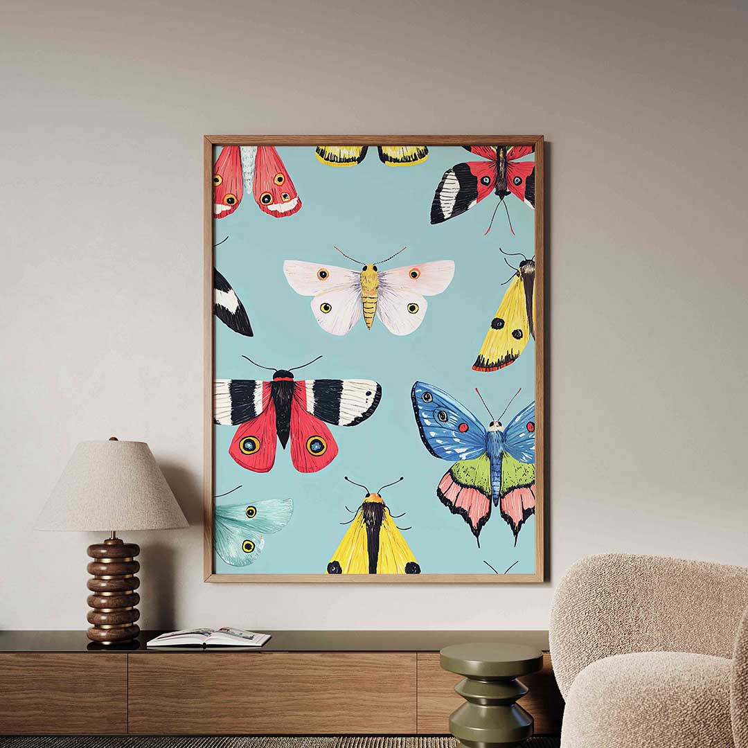 Vlinders en motten – dieren poster in staand formaat
