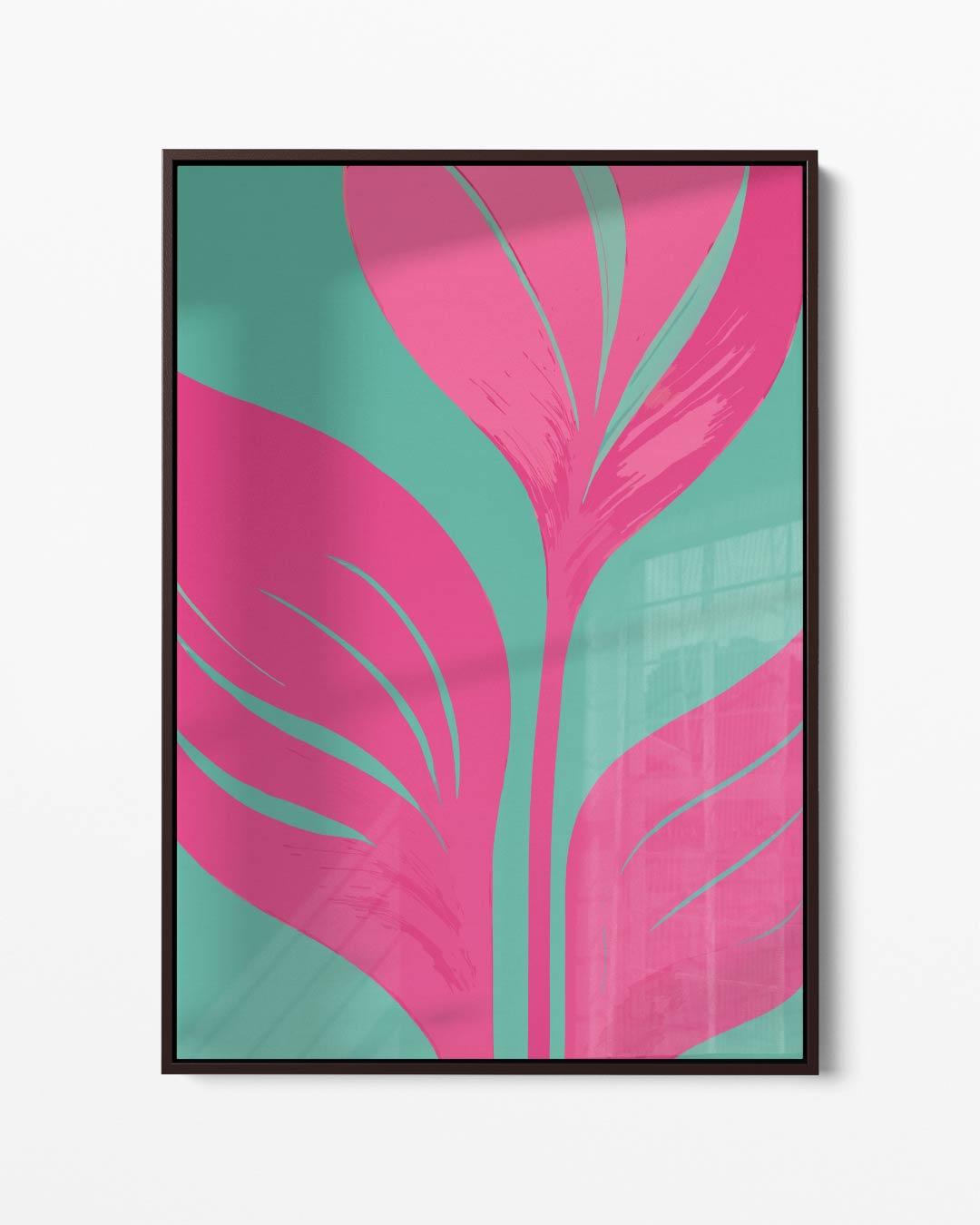 Abstracte Bloemenpracht – portret kunstwerk als wanddecoratie