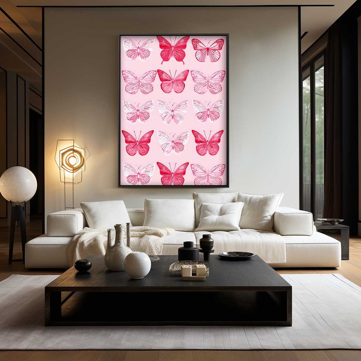 Vlinderfantasie – canvas wanddecoratie in portret formaat