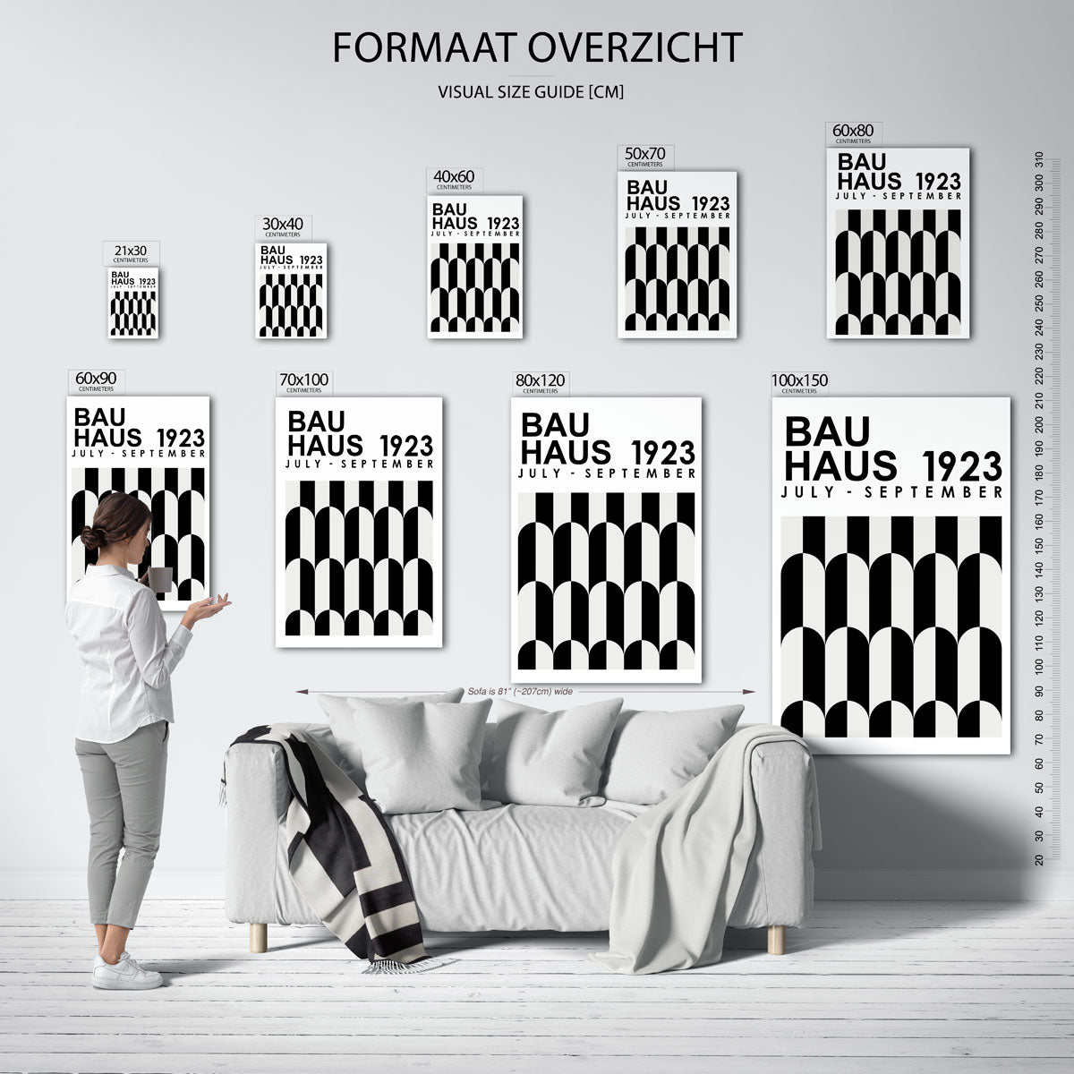  – geometrische poster in Bauhaus-stijl van WallArtistic