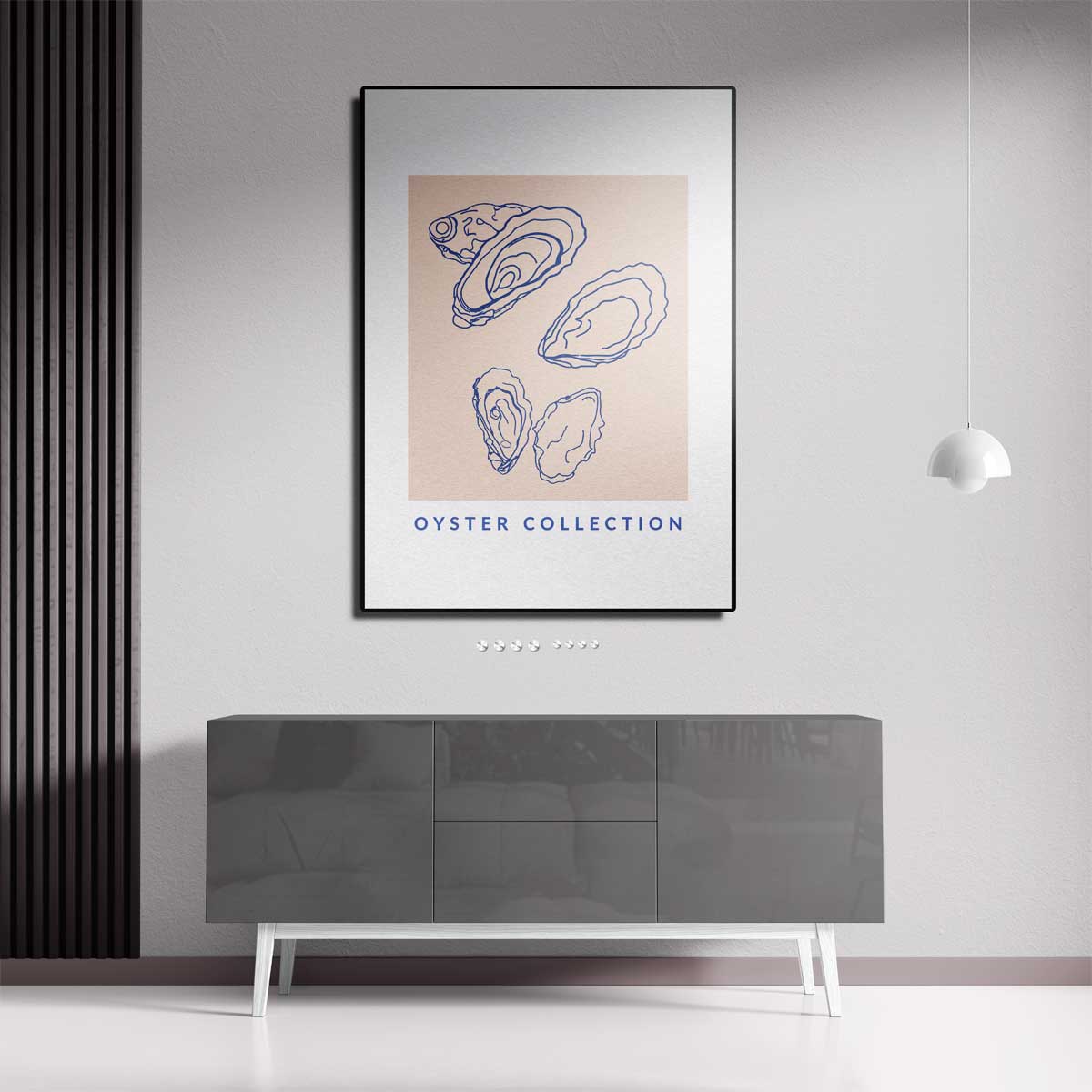 Oyster Collection Wanddecoratie – staande wandkunst voor woonkamer of interieur