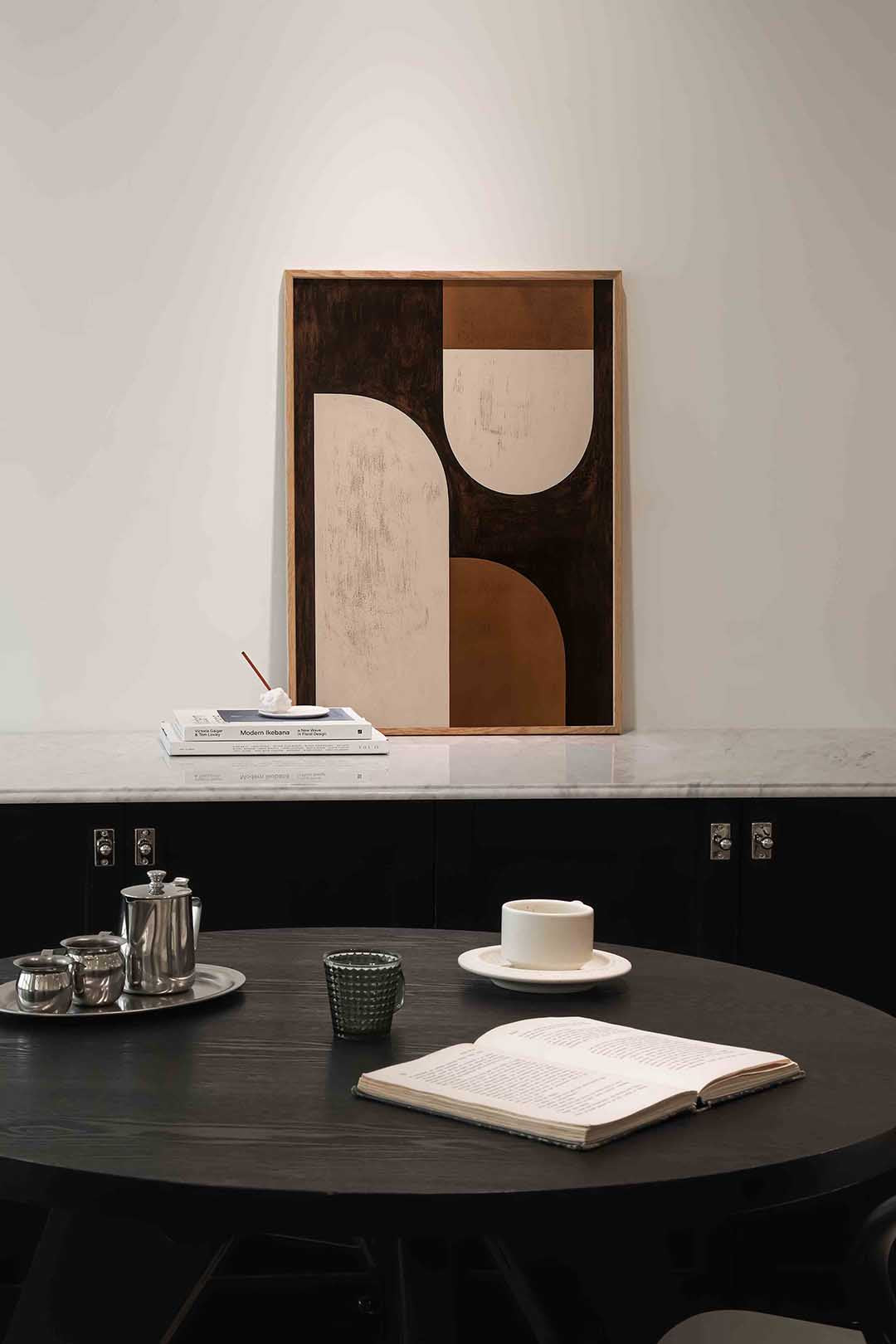 Abstracte vormen – moderne poster in staand formaat