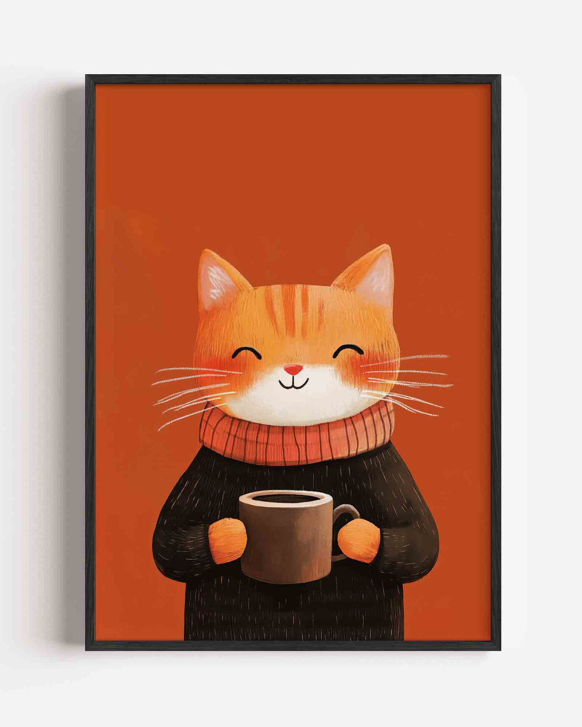 Kat met kopje – kids portret poster als wanddecoratie