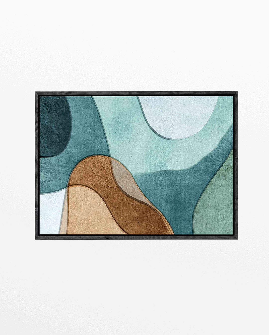 Organische vormen compositie – Serene – liggend abstract kunstwerk