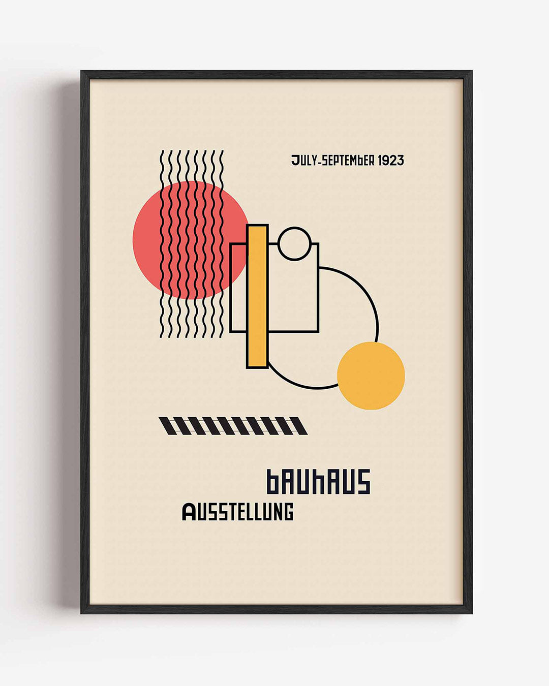 Vormen en lijnen – staande Bauhaus poster als wanddecoratie