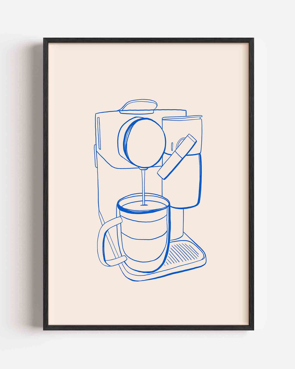 Koffiezetapparaat – Slow Living portret poster als wanddecoratie