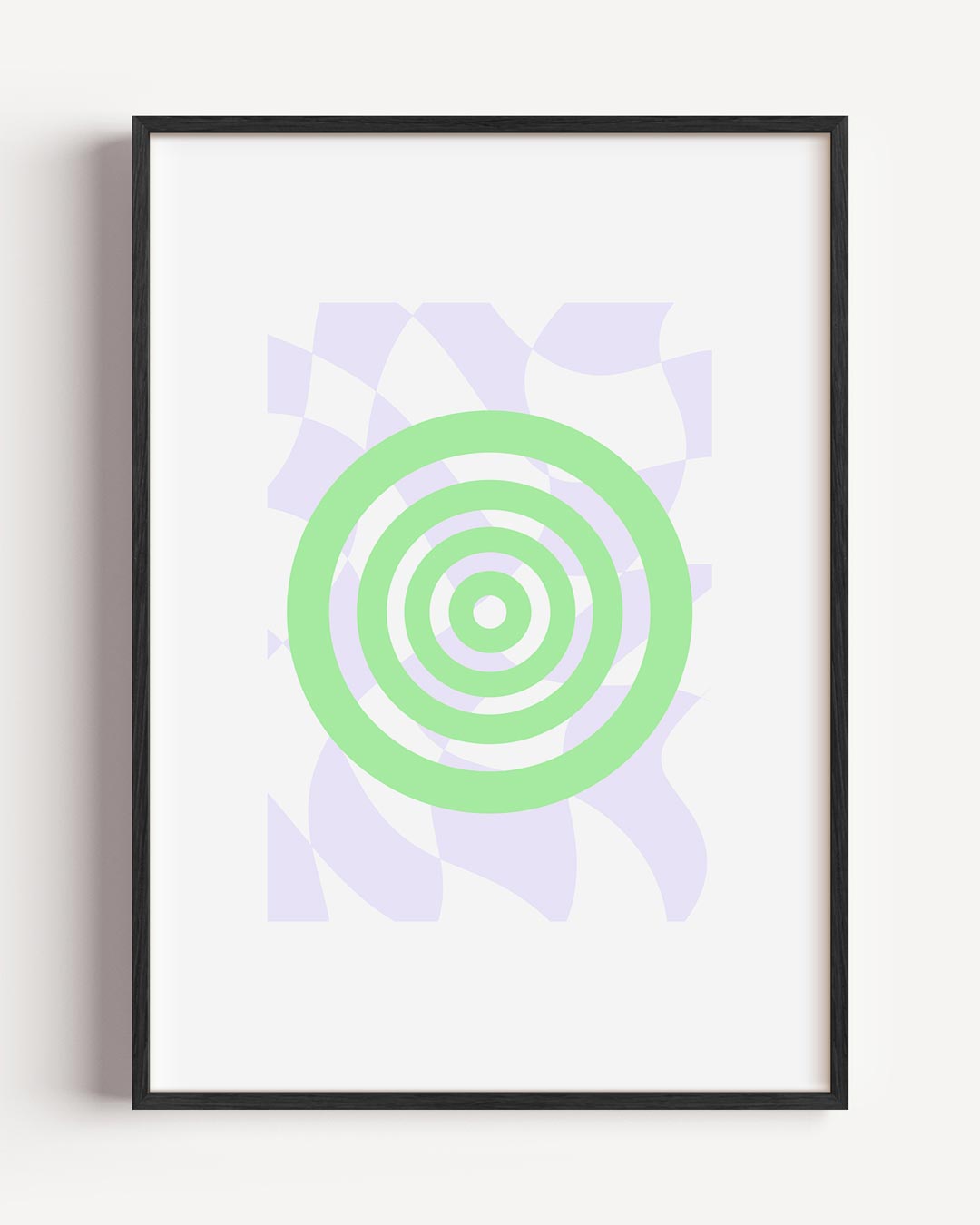 Vrolijke Groene Cirkel – moderne portret poster als wanddecoratie