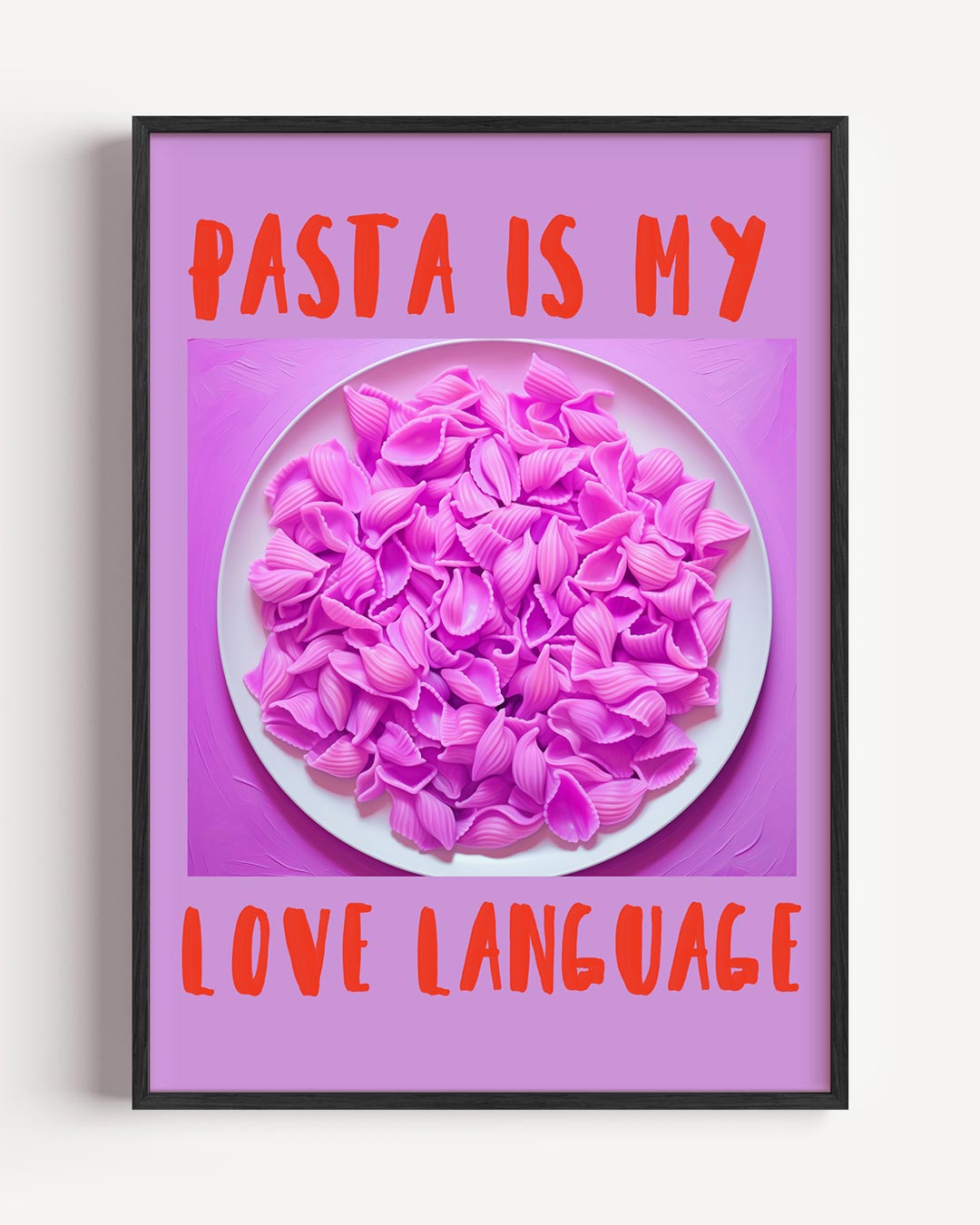 Pasta Love Language – keuken portret poster als wanddecoratie