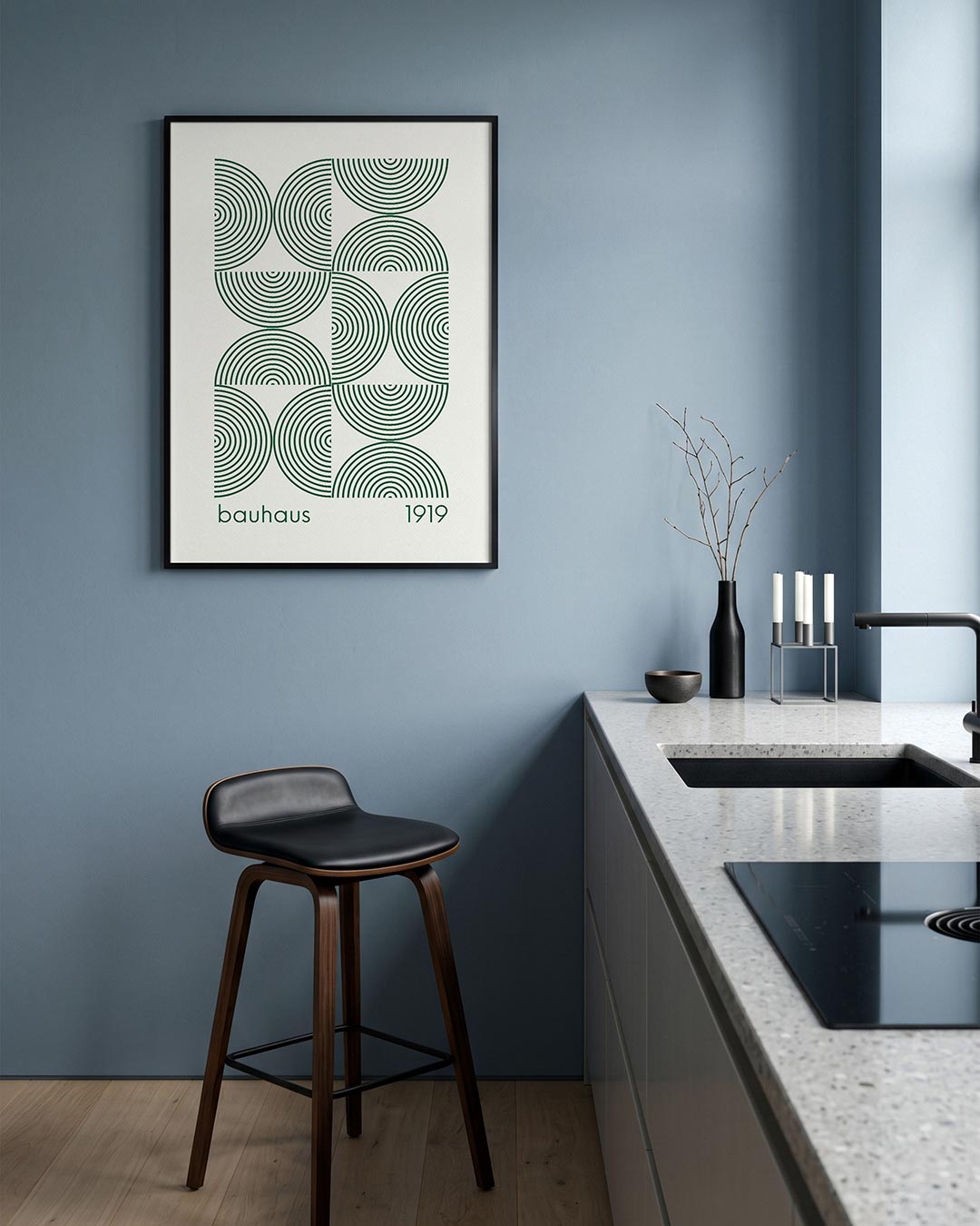  – geometrische Bauhaus poster in staand formaat