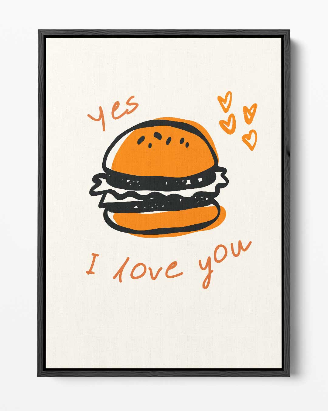 Burger Liefde Poster – portret kunstwerk als wanddecoratie