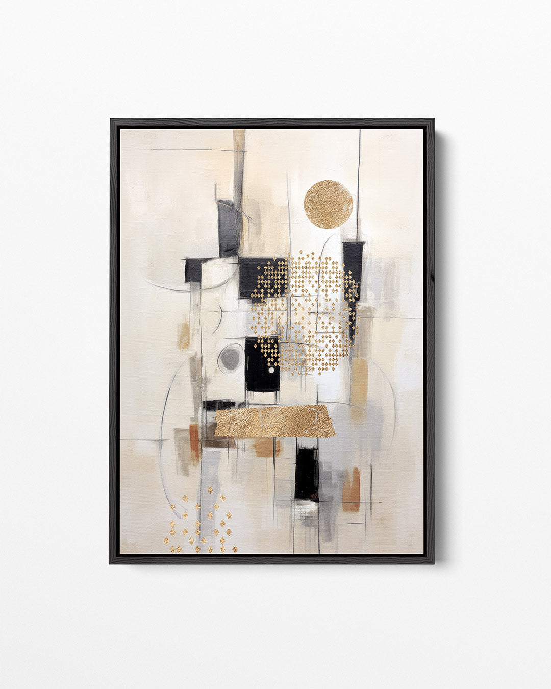 Geometrische vormen compositie – staand wanddecoratie kunstwerk
