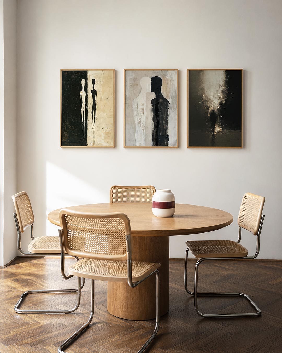 Schaduwfiguren driedelige posterset in interieur