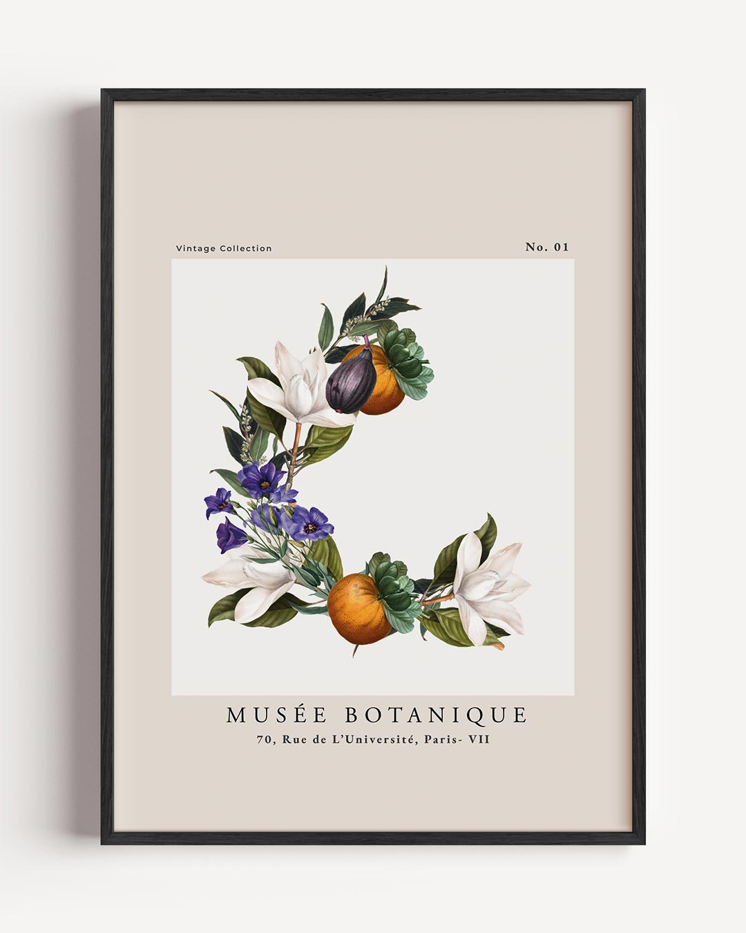 Vintage Botanische Bloemenposter – botanische portret poster als wanddecoratie