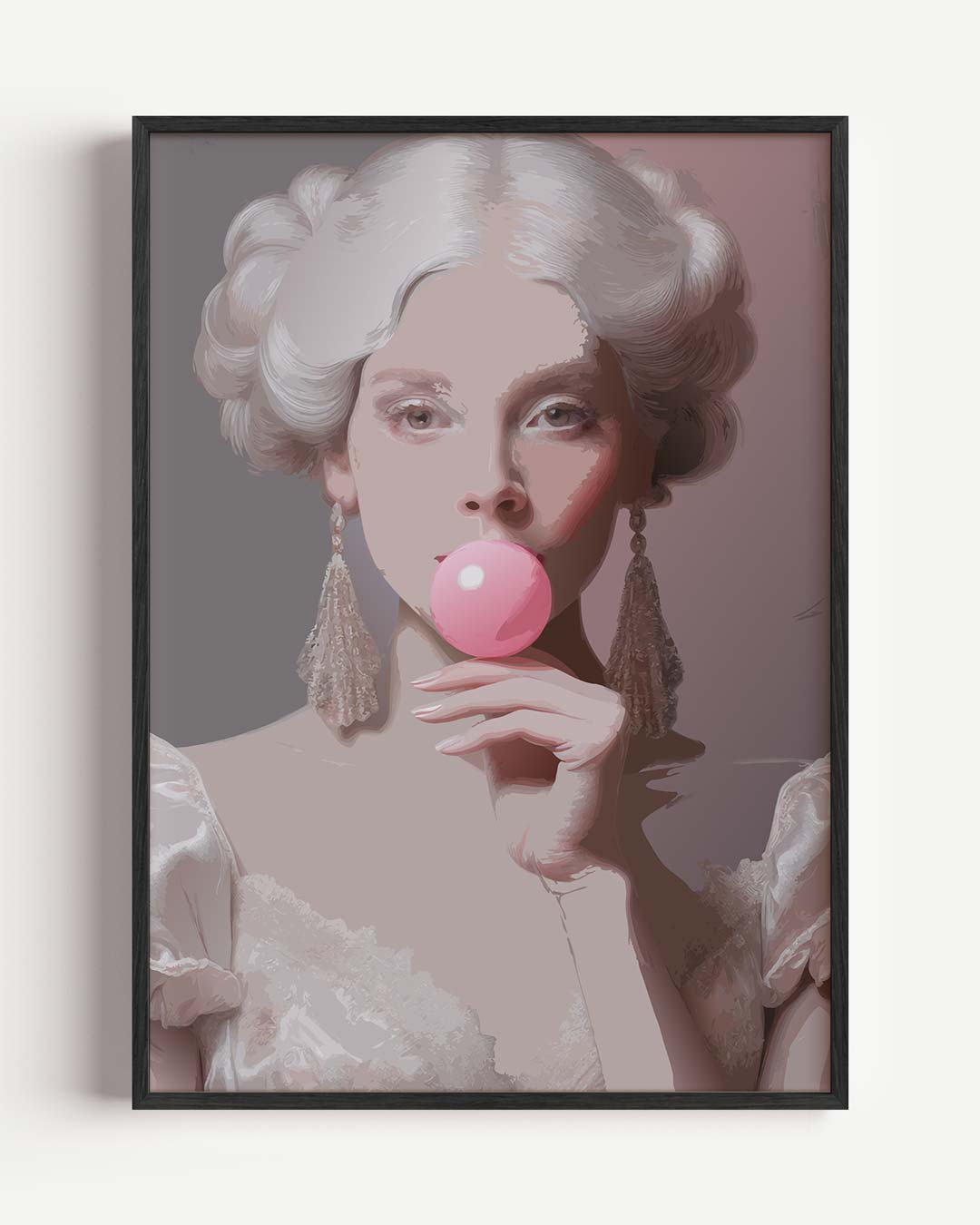 Moderne Elegantie Kunstposter – zomer portret poster als wanddecoratie
