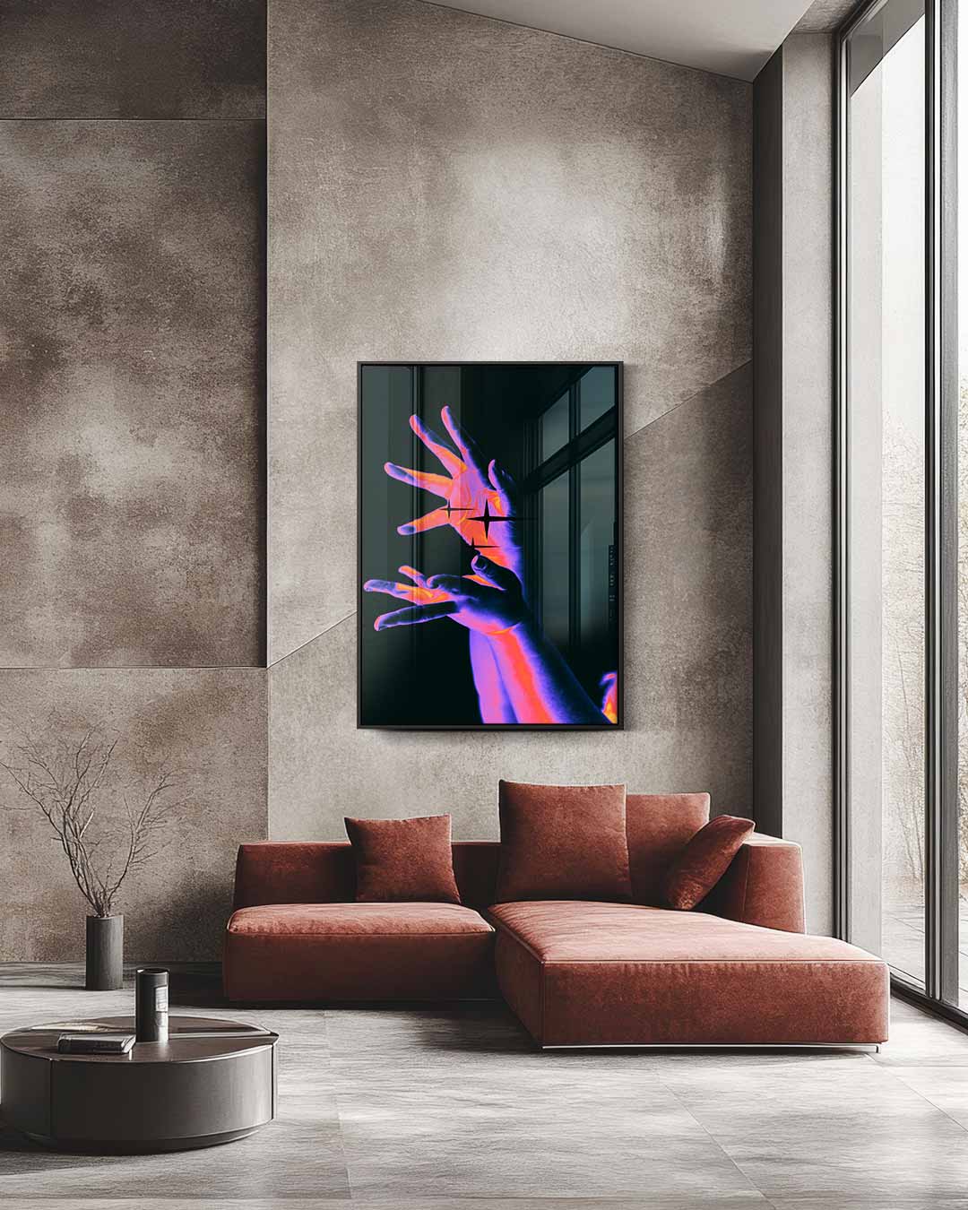 Mystieke Handbewegingen – staande wandkunst voor woonkamer of interieur