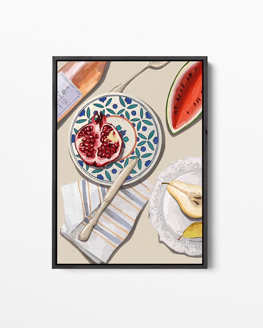 Fruit en servies – staand wanddecoratie kunstwerk