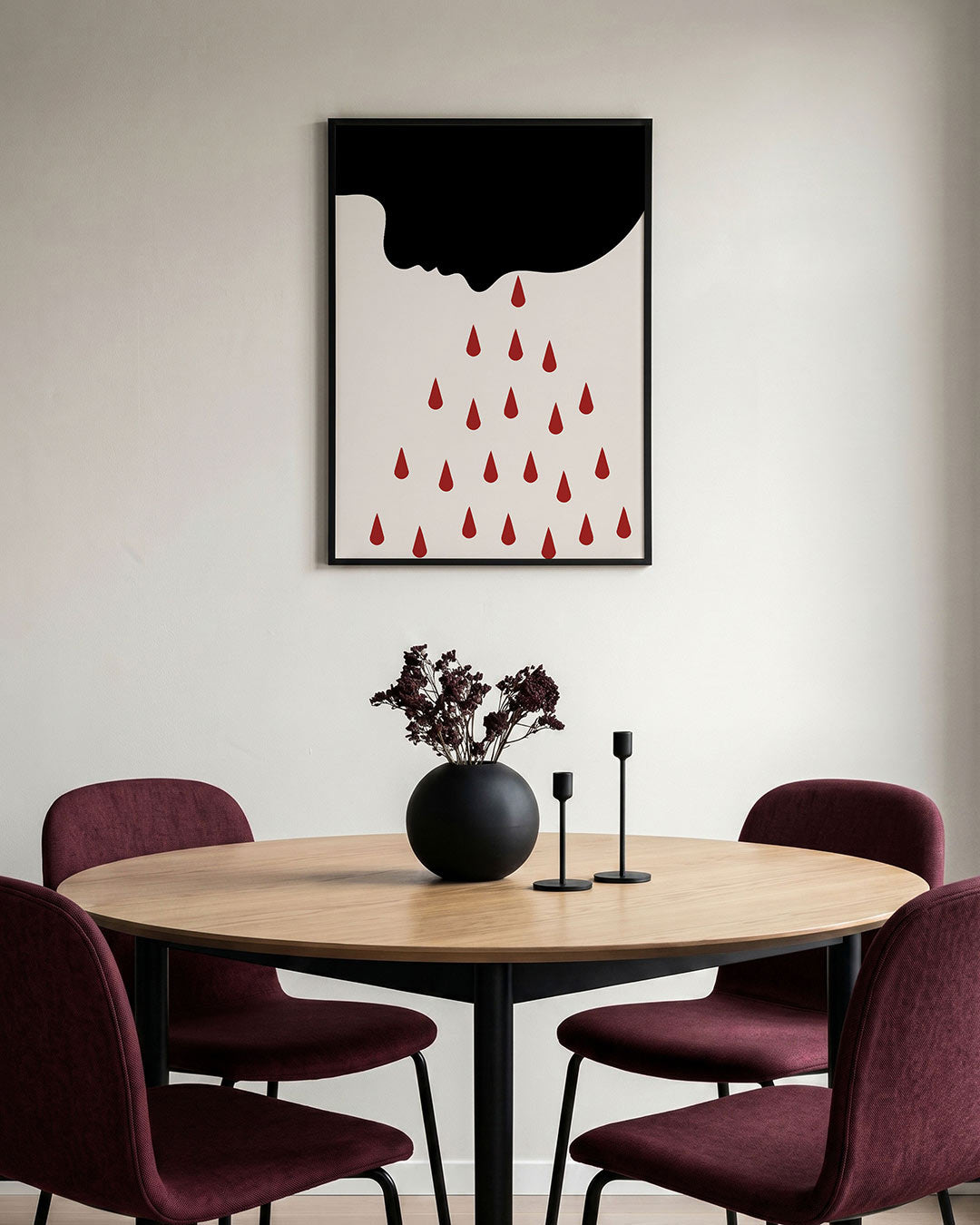 Vorm en contrast – staande Bauhaus poster voor aan de muur