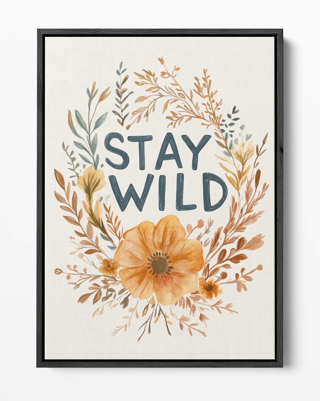 Stay Wild Bloemenkunst – portret kunstwerk als wanddecoratie