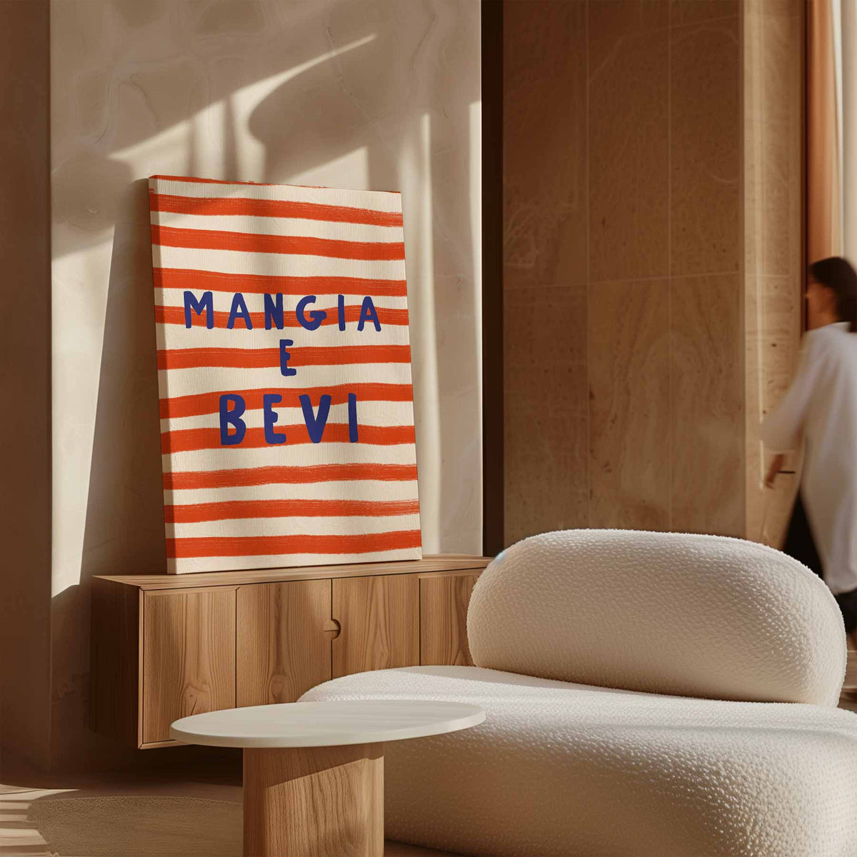 Mangia e Bevi – plexiglas wanddecoratie in portret formaat