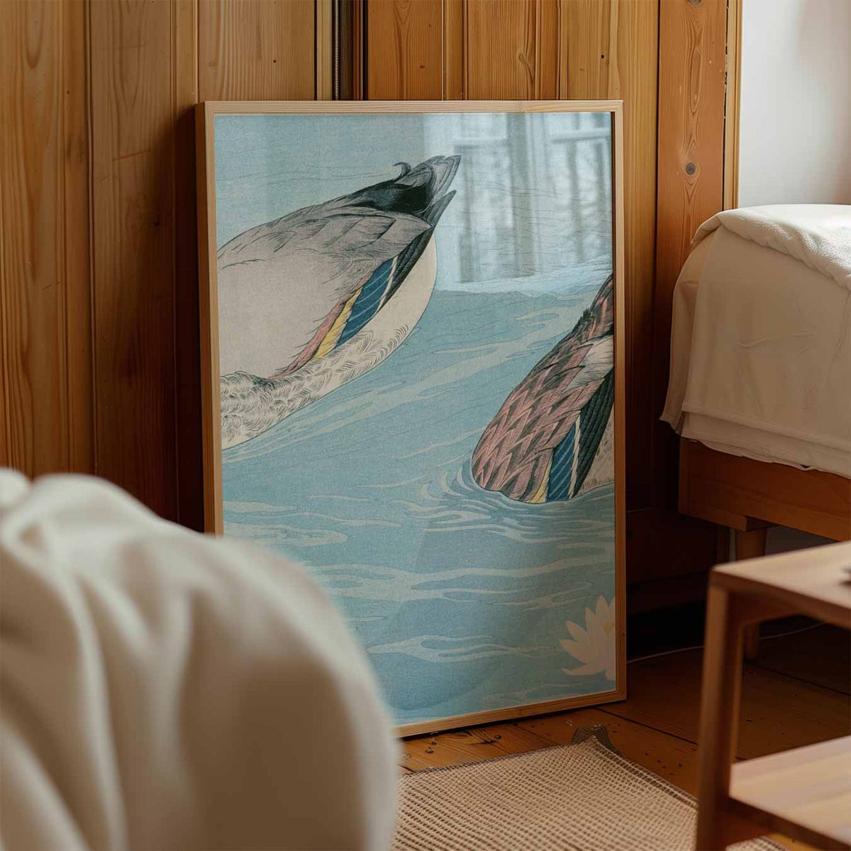 Rustige Eendendans – staande muurposter voor de kinderkamer