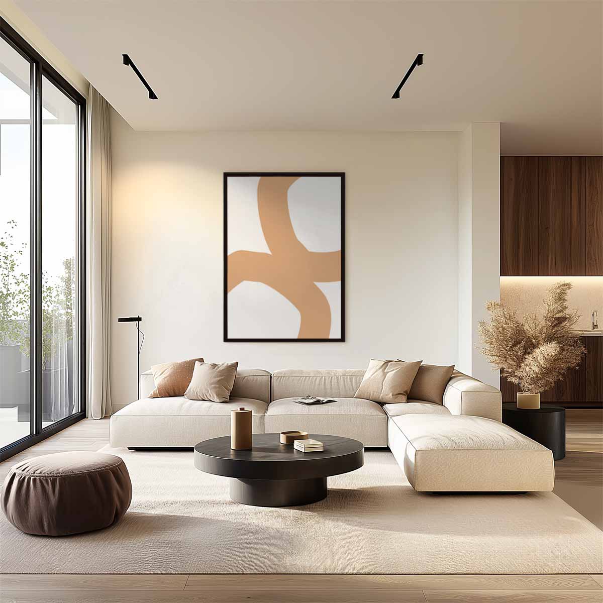 Elegante Abstracte Compositie – plexiglas wanddecoratie in portret formaat