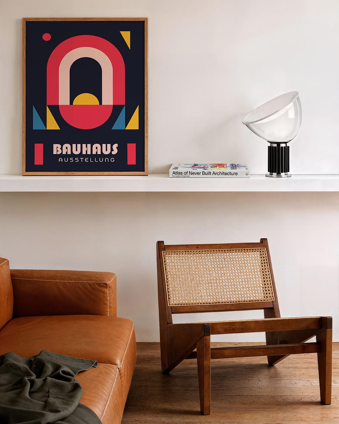 Vormen en vlaken – staande Bauhaus poster voor aan de muur