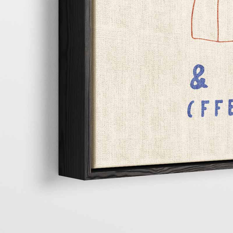 Eenvoudige Koffie Charme – plexiglas wanddecoratie in portret formaat