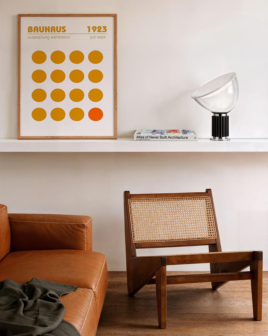 Cirkelpatroon en kleur – staande Bauhaus poster voor aan de muur