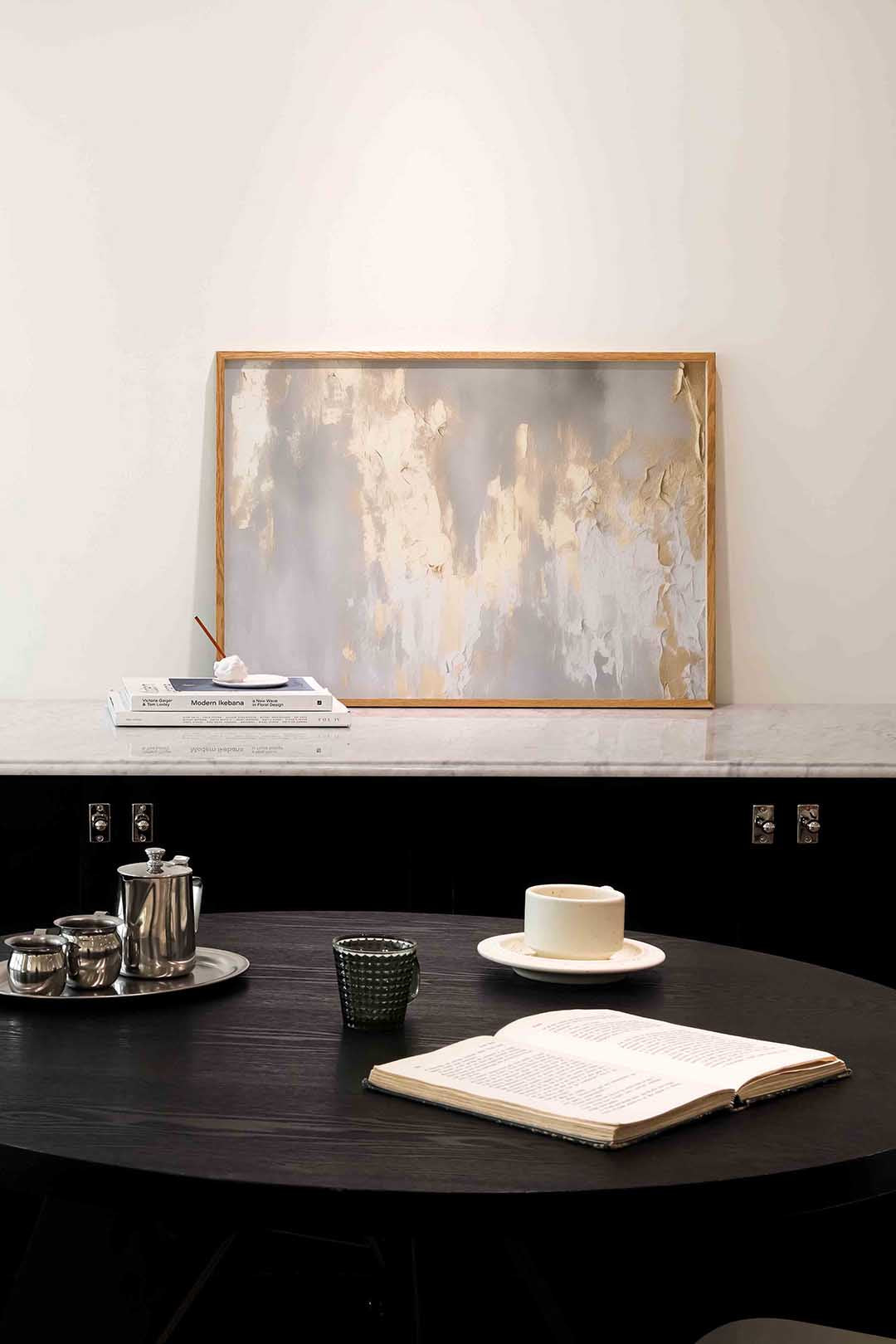 Gouden textuur – abstracte poster in liggend formaat