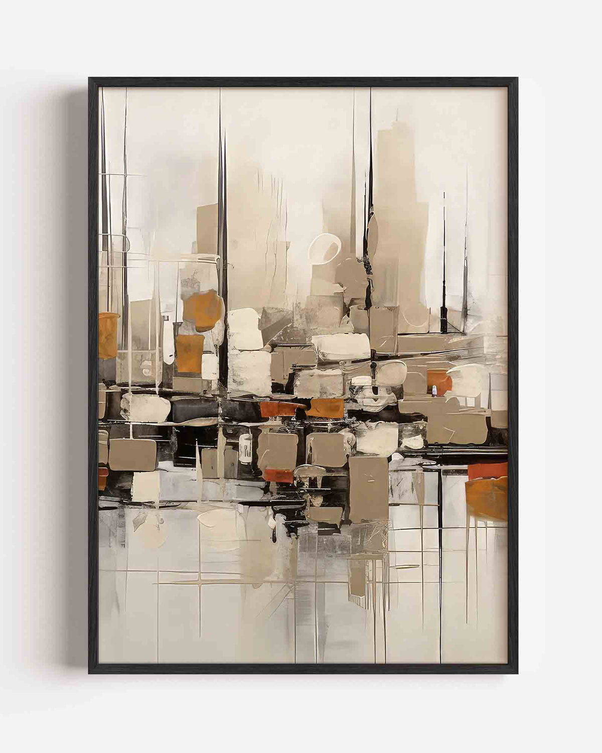 Abstracte vormen – abstracte portret poster als wanddecoratie