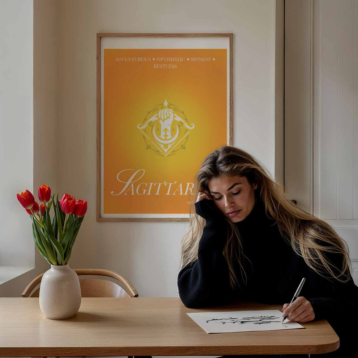 Schitterende Boogschutter – mindful poster als rustige wanddecoratie