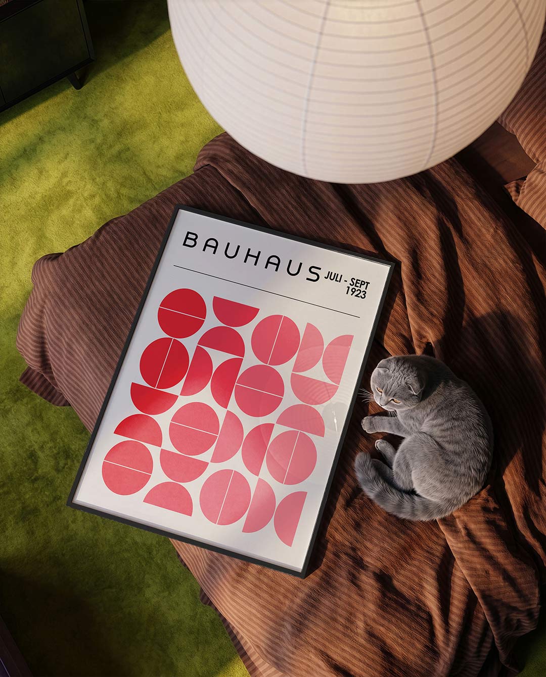 Vormritme en kleur – moderne Bauhaus wandkunst als poster
