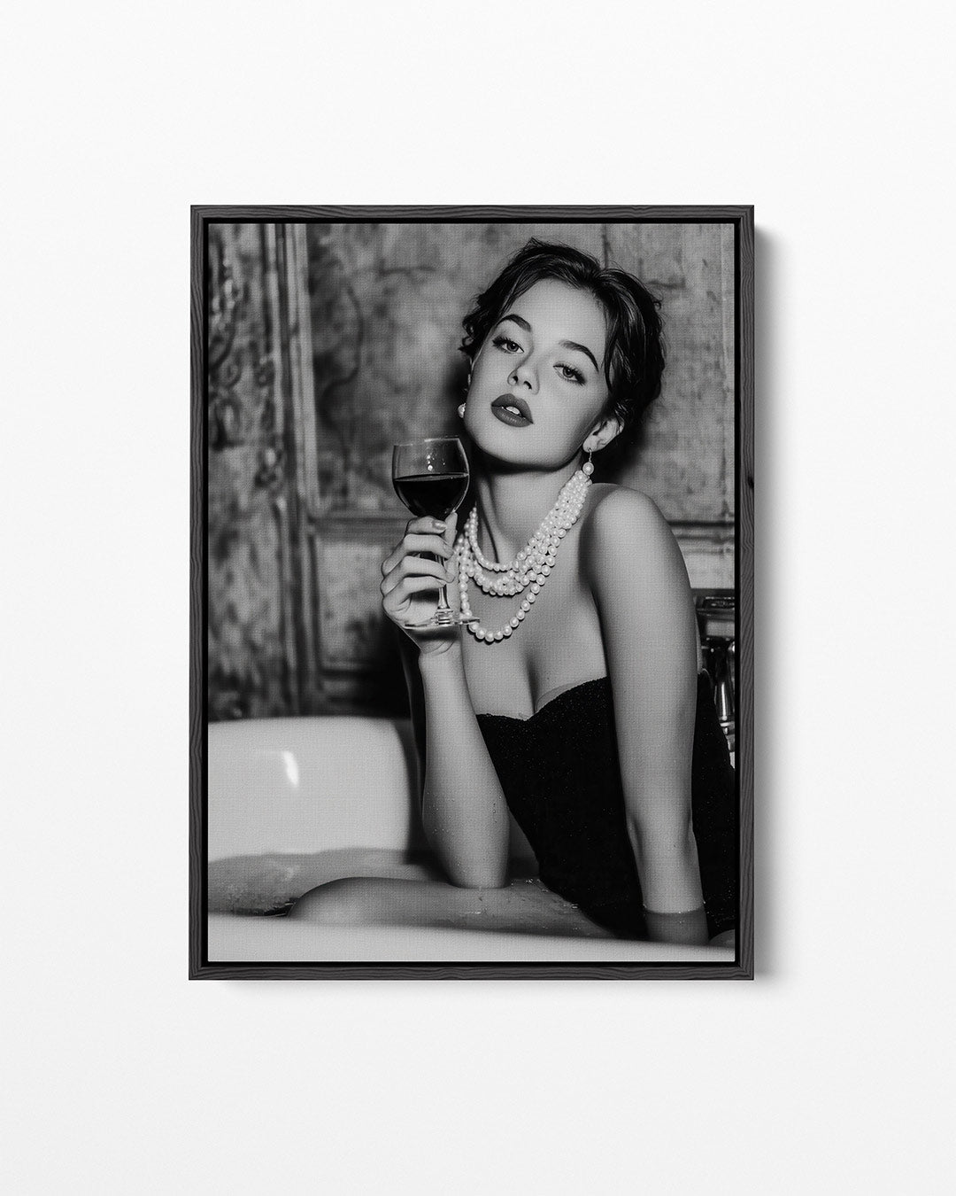 Elegante badkamer scène – staand wanddecoratie kunstwerk
