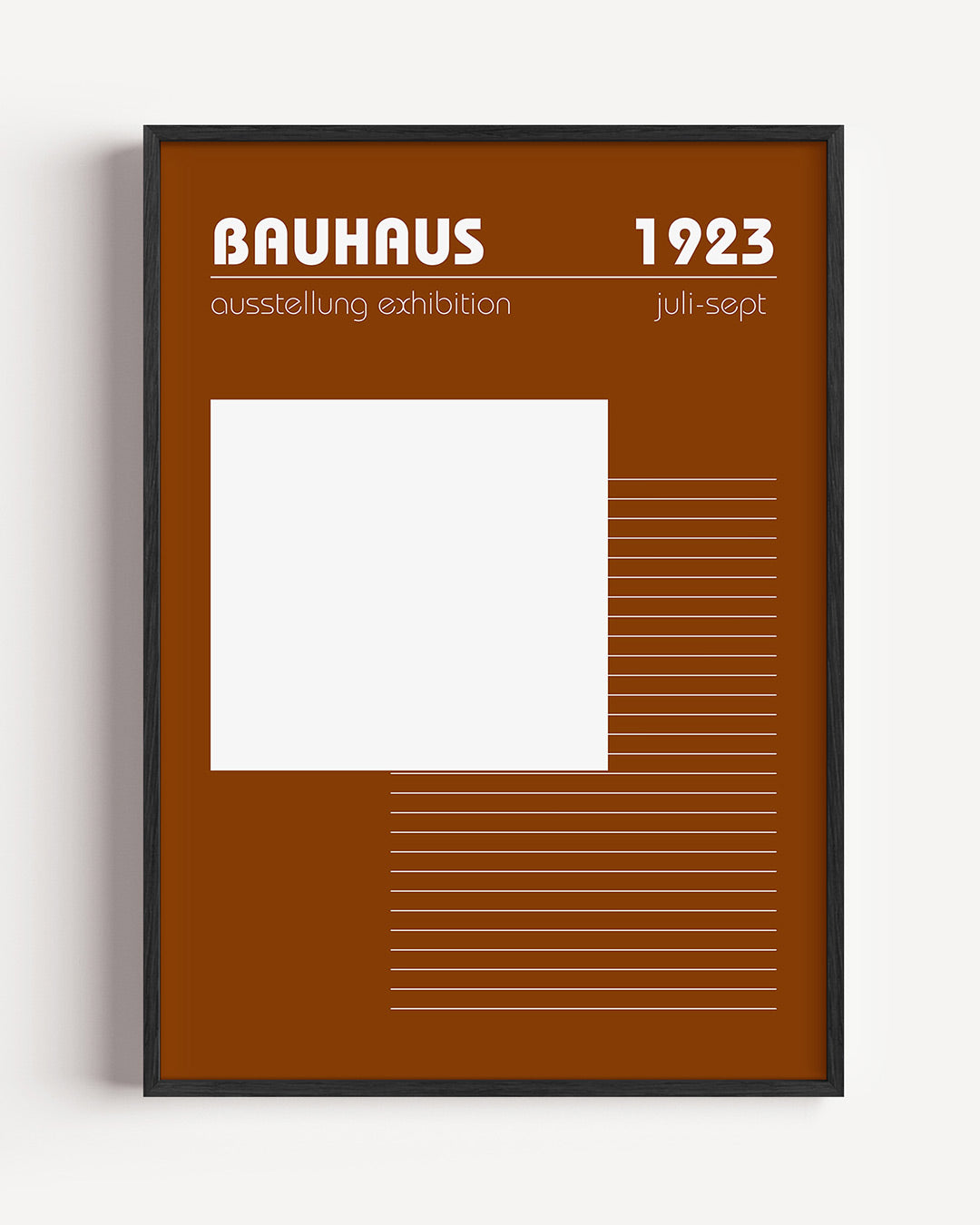 Lijnen en vlaken – staande Bauhaus poster als wanddecoratie