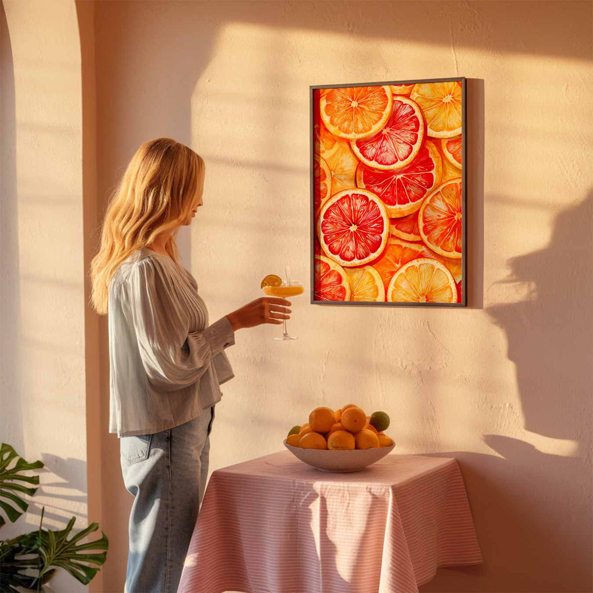 Zomerse Citrustonen – keuken poster als sfeervolle staande wanddecoratie