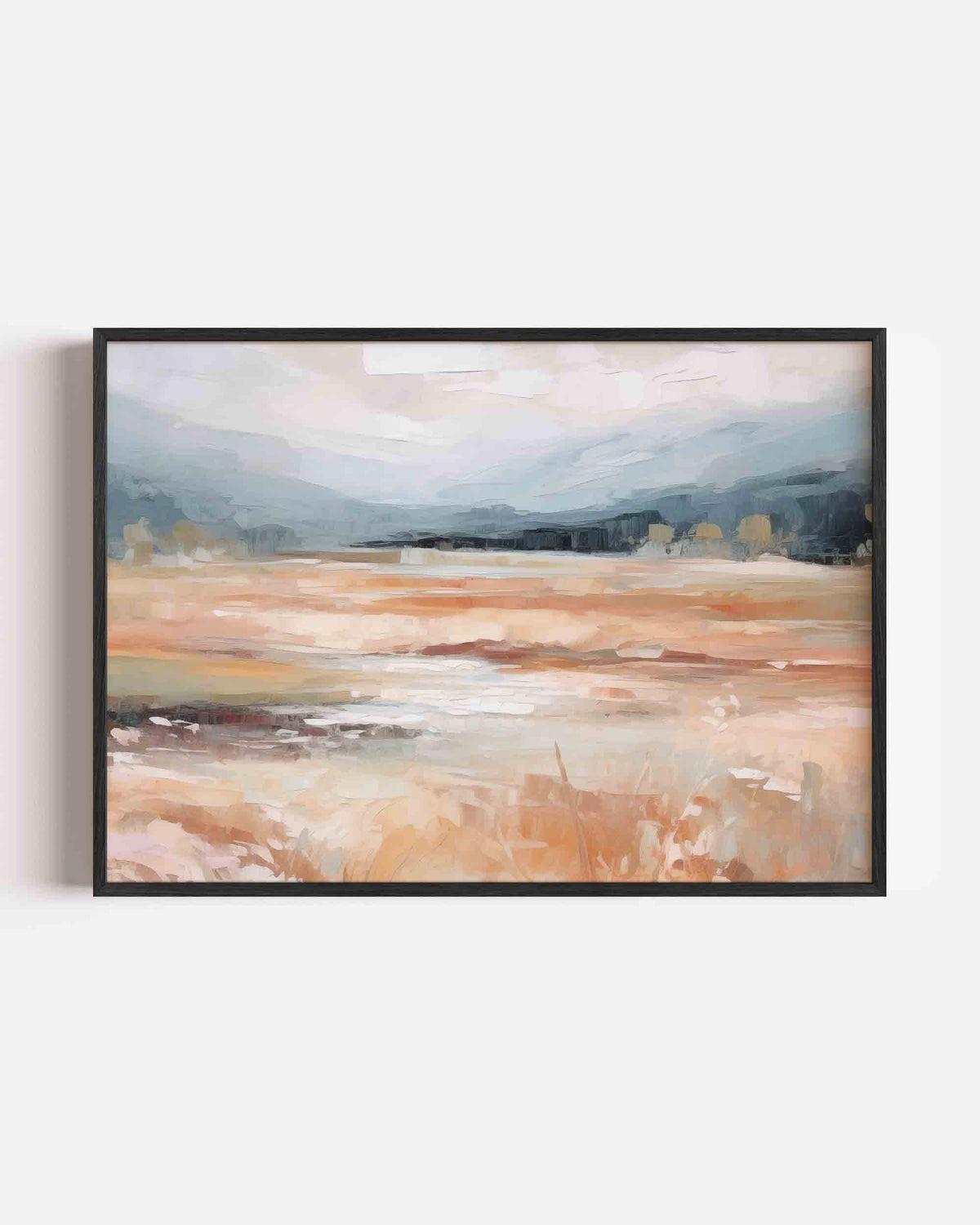 Landschap in zachte tinten – kleurrijke abstracte landscape poster als wanddecoratie
