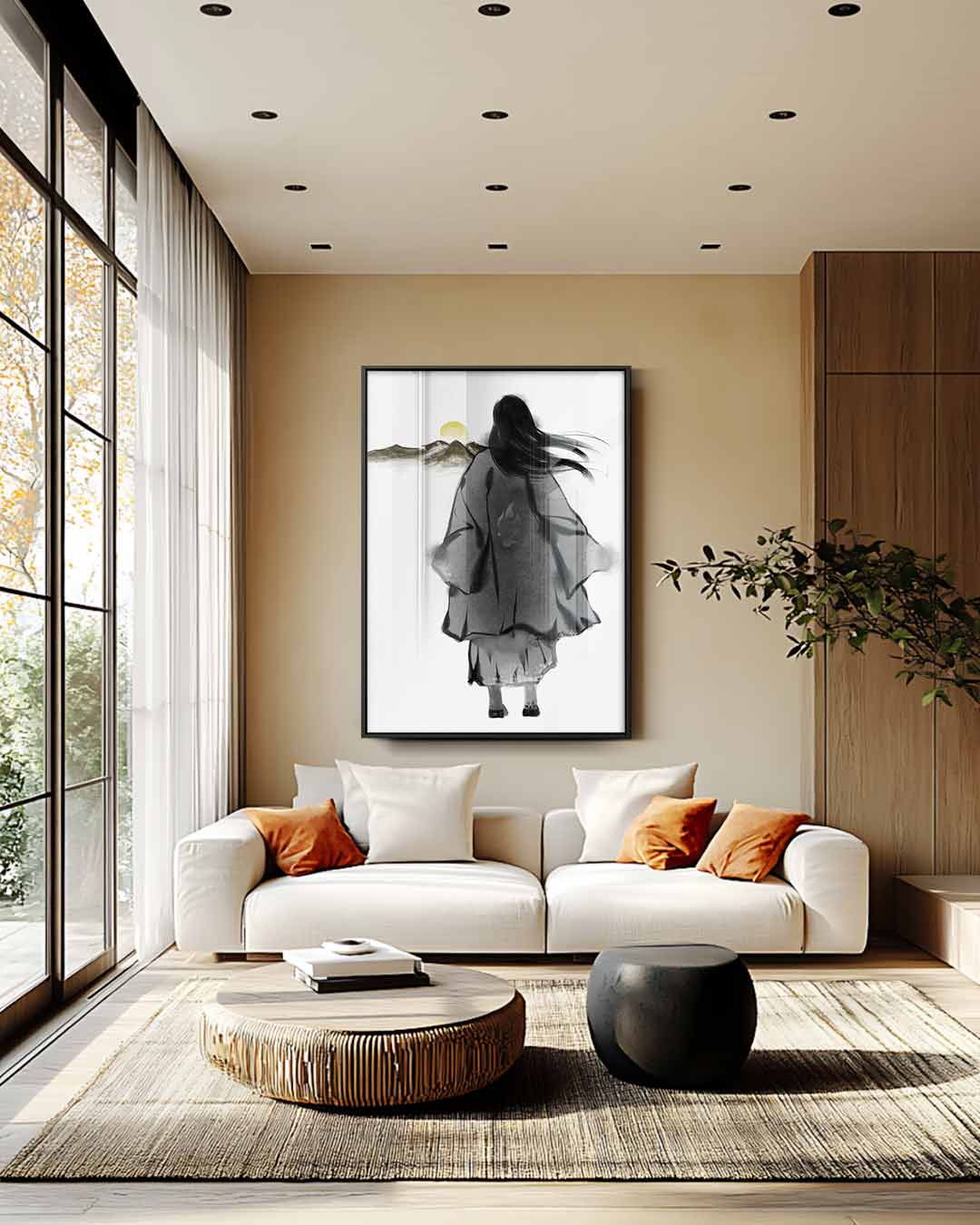 Dageraad in de Bergen – plexiglas wanddecoratie in portret formaat
