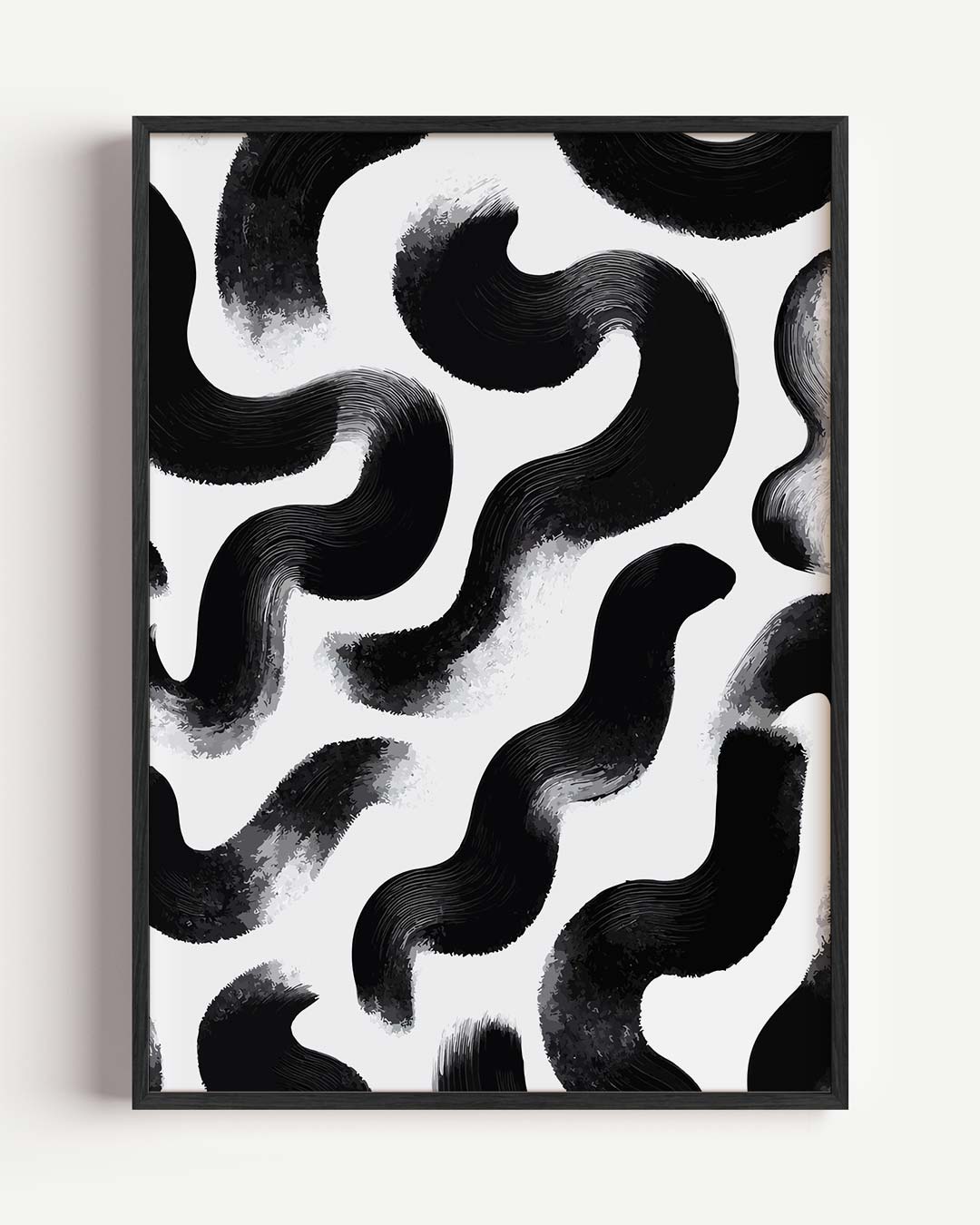 Stijlvolle Abstracte Slangenprint – kleurrijke abstracte portret poster als wanddecoratie