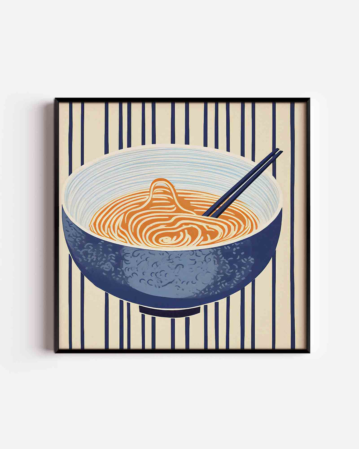 Kom met noedels – keuken vierkante poster als wanddecoratie