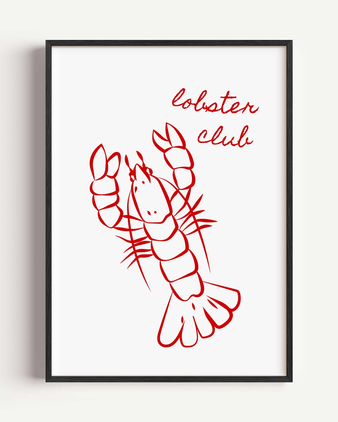 Lobster Club – keuken portret poster als wanddecoratie