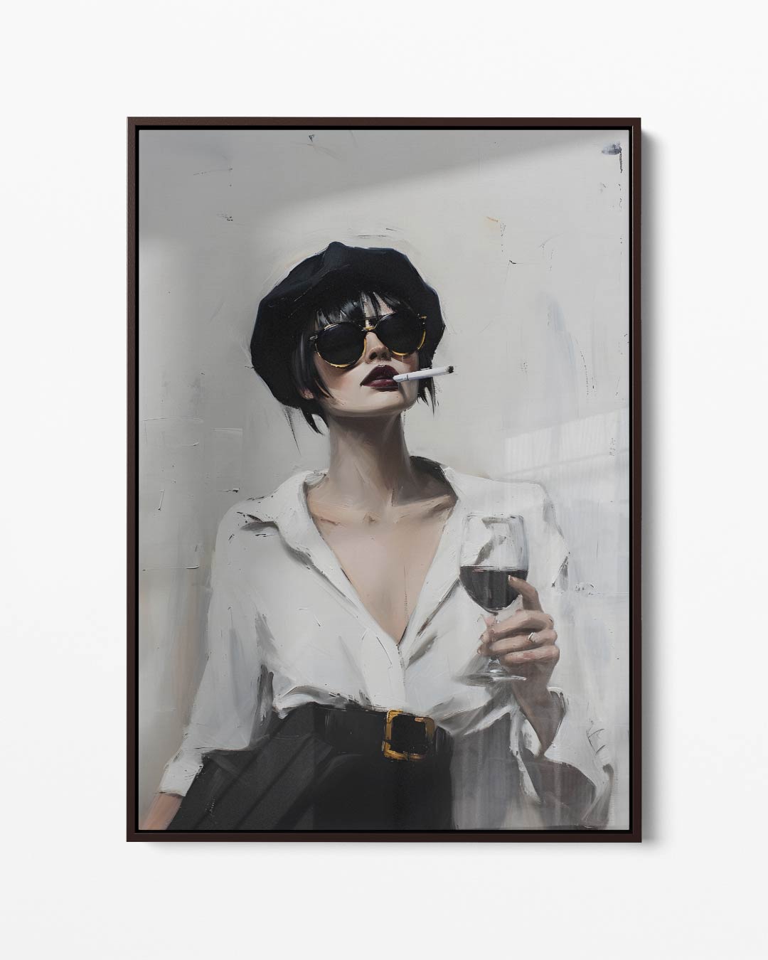Chic en Nonchalant – portret kunstwerk als wanddecoratie